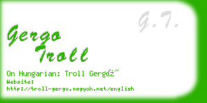 gergo troll business card